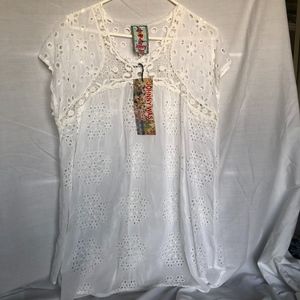 Johnny Was Crochet Top NWT